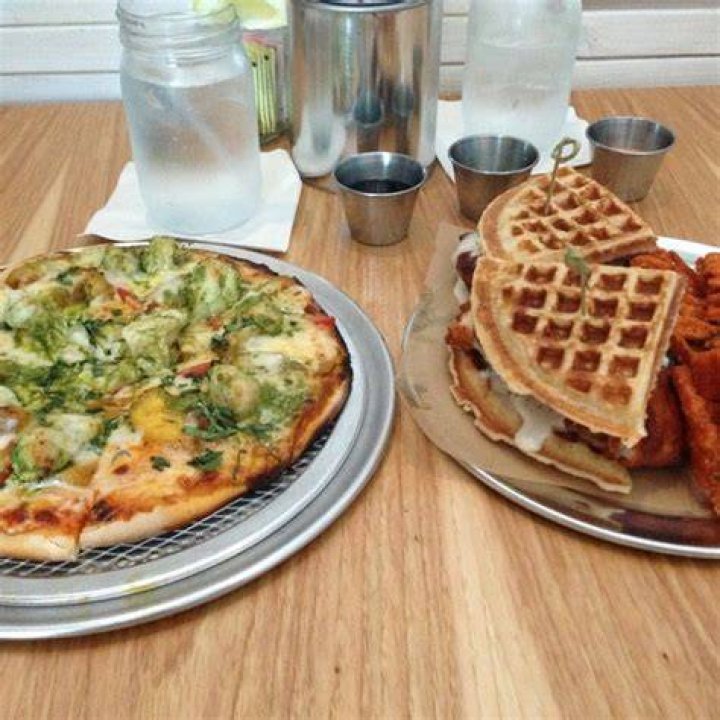Jupiter Pizza & Waffles Co. Chicken and waffles, Waffles, Restaurant
